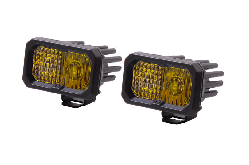 Diode Dynamics DD6391P Stage Series 2 In LED Pod Sport - Yellow Combo Standard ABL (Pair)