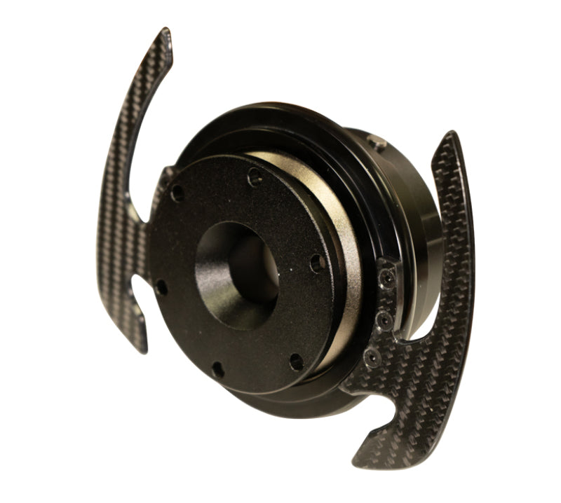 NRG SRK-700CF Quick Release Kit Gen 4.0 - Black Body / Black Ring w/ CF Handles