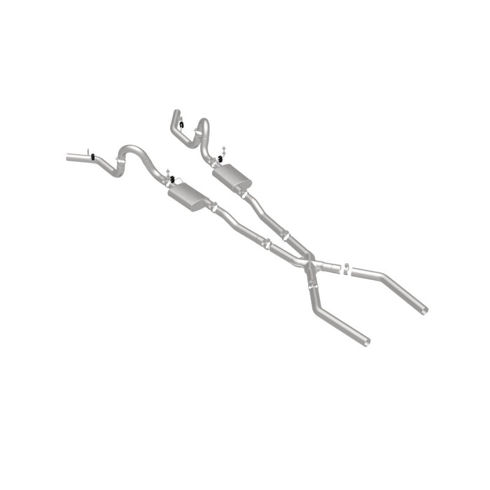 Magnaflow Perf Exhaust MAG15898 68-72 GM A Body 3in Dual Exhaust System