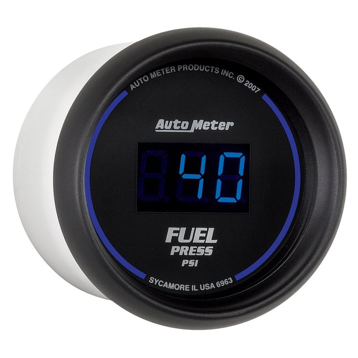 AutoMeter 6963 Autometer 52.4mm 1-100 PSI Black Digital Fuel Pressure Gauge