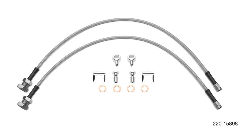 Wilwood 220-15868 Flexline Kit 24in 7/16-20in Banjo - 5/8-26in Male Bulkhead (Fits D52 Caliper)