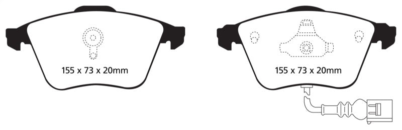 EBC UD1359 07-10 Audi TT Quattro 3.2 Ultimax2 Front Brake Pads