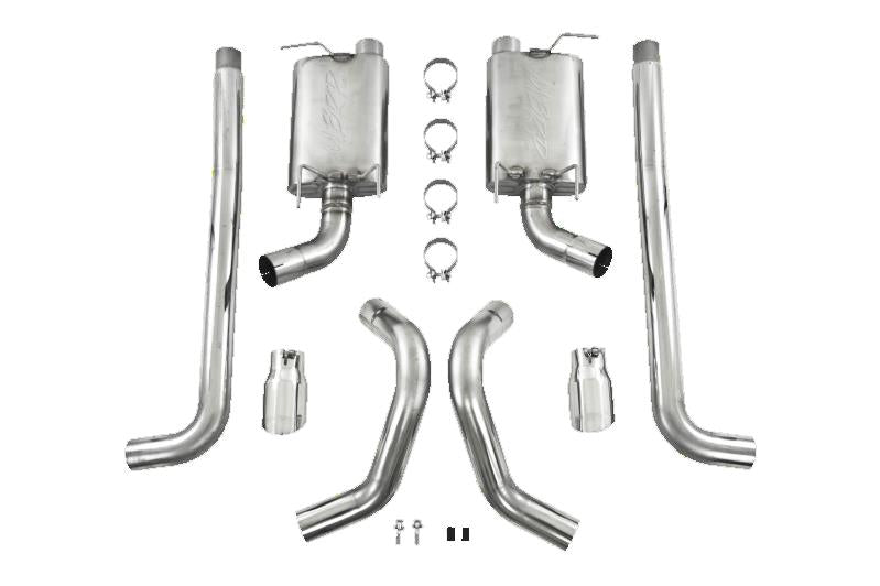 MBRP S7269409 05-09 Ford Shelby GT500 / GT Dual Split Rear Street Version 4in Tips T409 Exhaust System