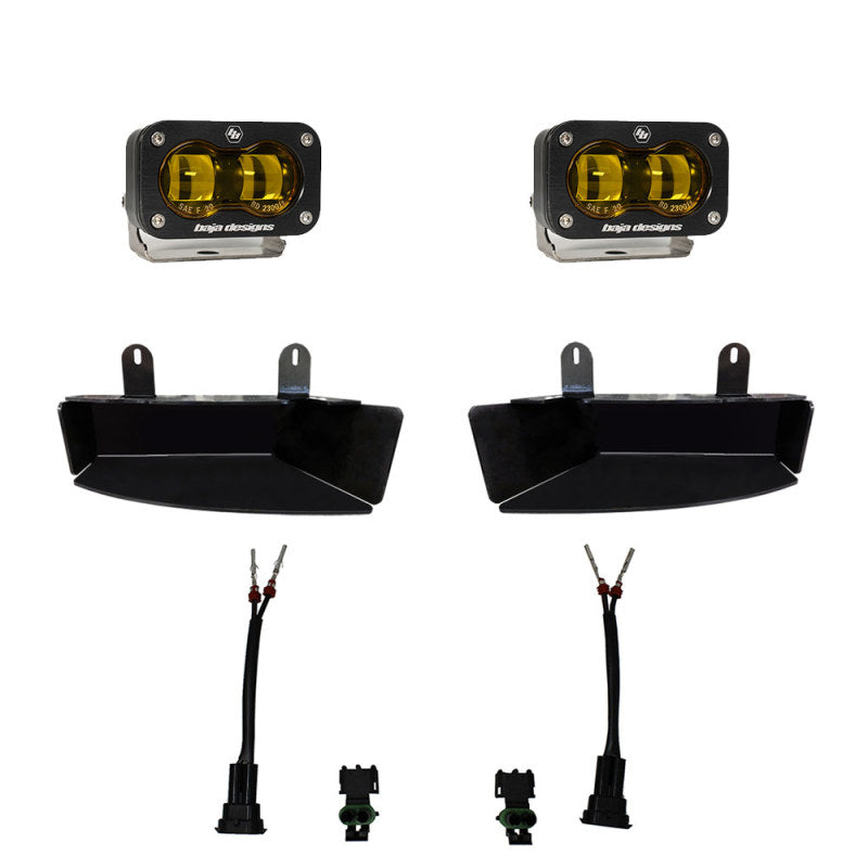 Baja Designs 448170 19-22 Dodge RAM 2500/3500 S2 SAE Fog Pocket Light Kit - Amber