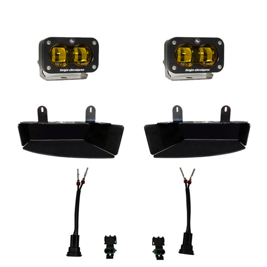 Baja Designs 448170 19-22 Dodge RAM 2500/3500 S2 SAE Fog Pocket Light Kit - Amber