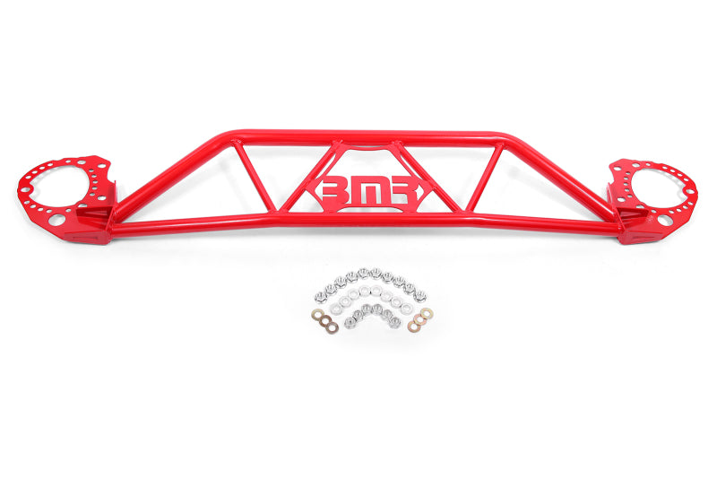BMR Suspension STB760R BMR 15-20 Ford Mustang Front Twin Tube Design Strut Tower Brace - Red