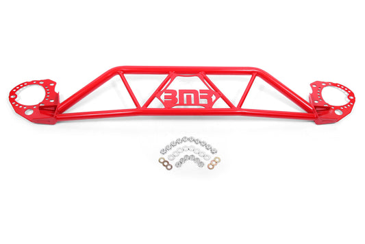 BMR Suspension STB760R BMR 15-20 Ford Mustang Front Twin Tube Design Strut Tower Brace - Red
