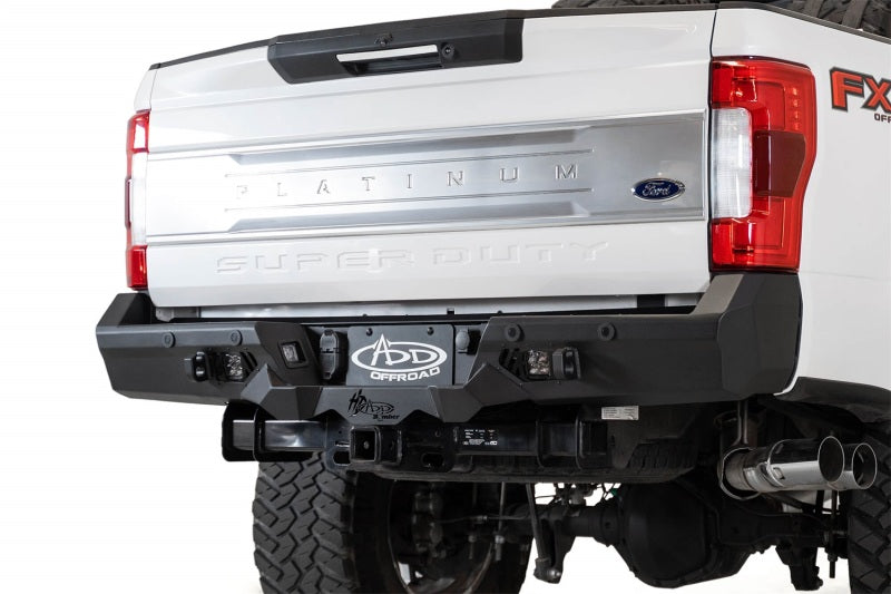 Addictive Desert Designs R160051280103 17-20 Ford Super Duty Bomber HD Rear Bumper w/ Mounts For Cube Lights