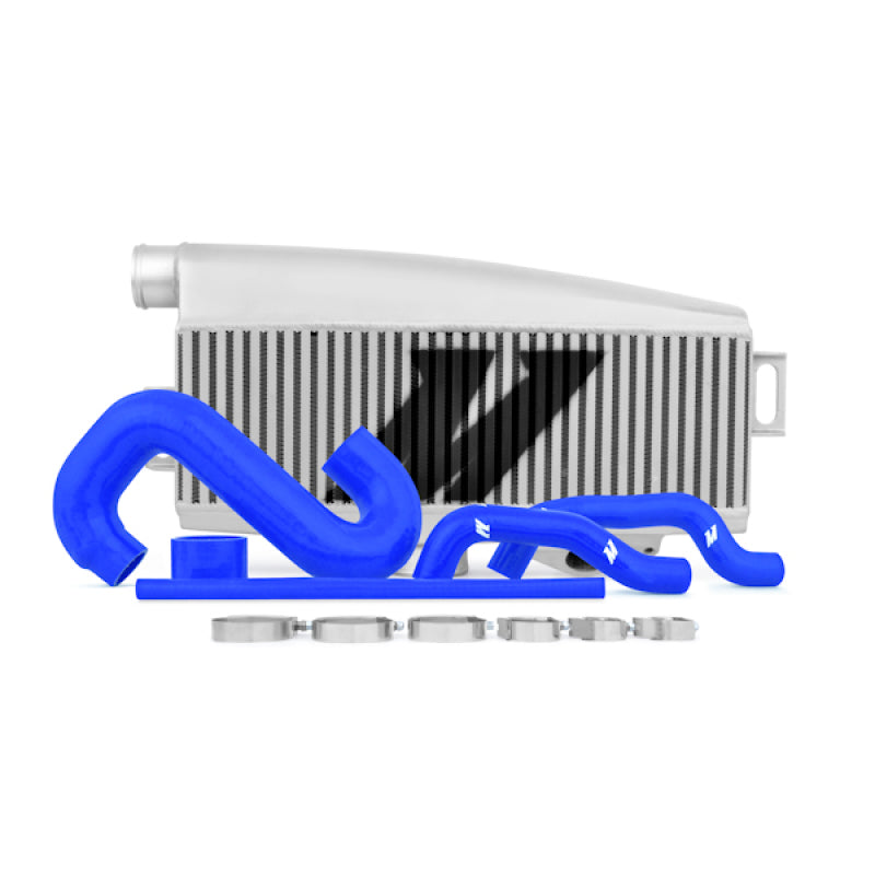 Mishimoto MMTMIC-WRX-01SLBL Subaru 02-07 WRX/04-07 STi Top-Mount Intercooler Kit - Powder Coated Silver & Blue Hoses