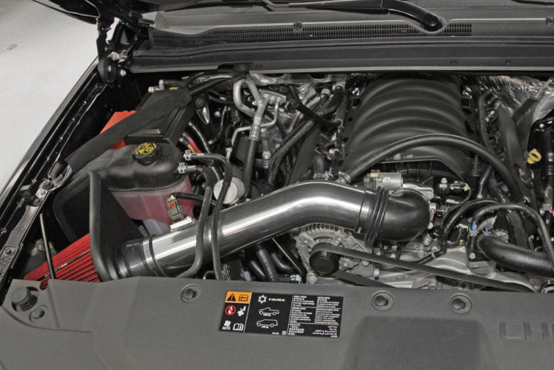 Spectre 9006 14-15 GM Silverado/Sierra V8-5.3L F/I Air Intake Kit - Polished w/Red Filter