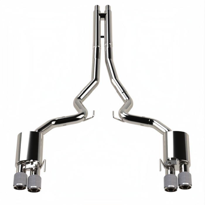 Kooks Headers 11514570 Kooks 18-24 Ford Mustang GT 5.0 3in. Valved Touring Cat-Back Exhaust - Carbon Tips
