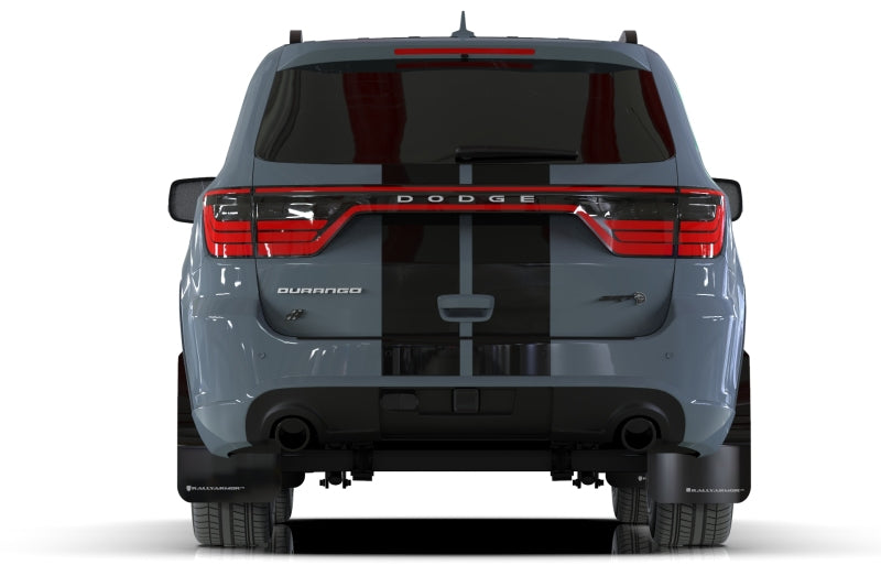 Rally Armor MF55-UR-BLK/WH 16-26 Dodge Durango GT/Hellcat/RT/SRT 392/SXT Black UR Mud Flap White Logo
