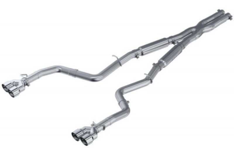 MBRP S7115AL 15-16 Dodge Challenger RT 5.7L Aluminized Steel 3in Dual Rear Cat-back Quad Tips - Street