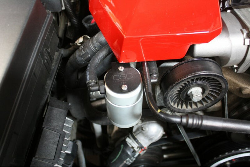 J&L 3080P-C 10-15 Chevrolet Camaro LS3 6.2L Passenger Side Oil Separator 3.0 - Clear Anodized