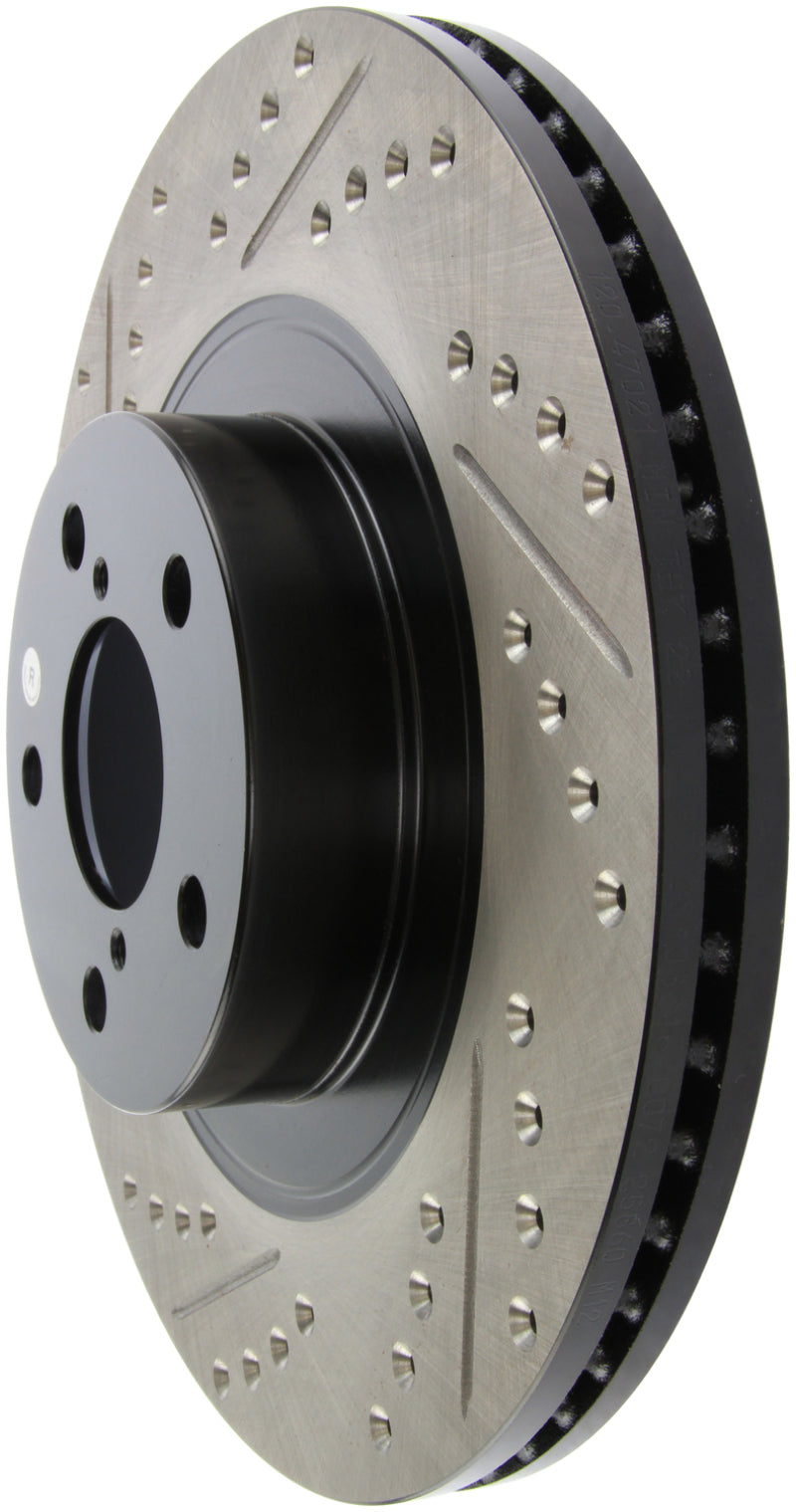 Stoptech 127.47021R StopTech Slotted & Drilled Sport Brake Rotor
