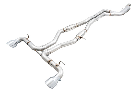 AWE Tuning 3015-32116 2020 Toyota Supra A90 Track Edition Exhaust - 5in Chrome Silver Tips