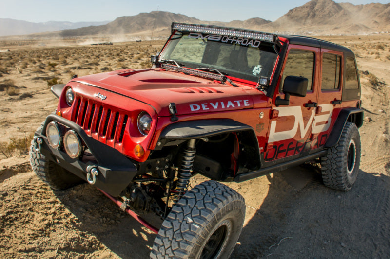 DV8 Offroad FENDB-02 07-18 Jeep Wrangler JK Front & Rear Flat Tube Fenders