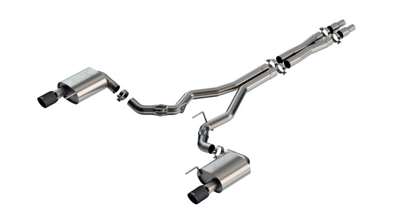 Borla 140961CFBA 2024 Ford Mustang GT 5.0L V8 w/o Active Exhaust ATAK Cat-Back Exhaust System - Carbon Fiber
