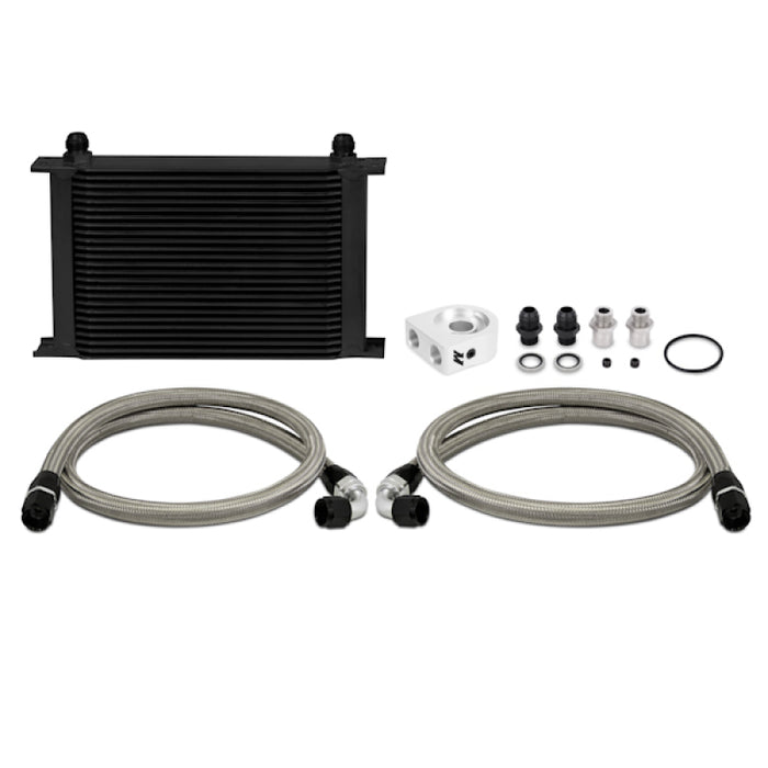 Mishimoto MMOC-UHBK Universal 25 Row Oil Cooler Kit (Black Cooler)