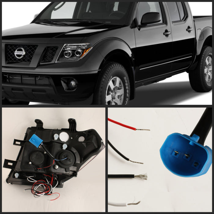 SPYDER 5011527 Spyder Nissan Frontier 05-08 Projector Headlights LED Halo LED Blk PRO-YD-NF05-HL-BK