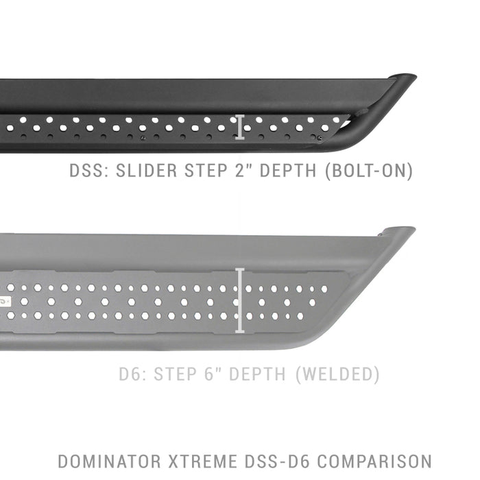 Go Rhino DSS4131T 2021+ Ford Bronco Dominator Extreme Side Steps w/Brackets - Textured Black