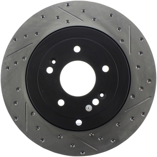 Stoptech 127.51035L StopTech 10 Hyundai Genesis Coupe w/ Factory Brembo Slotted & Drilled Left Rear Rotor