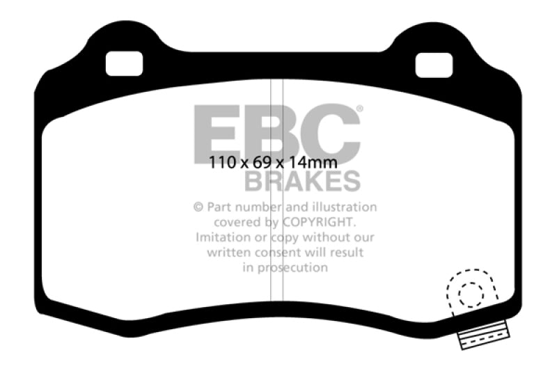 EBC DP31788C 15+ Cadillac CTS 3.6 Twin Turbo Redstuff Rear Brake Pads
