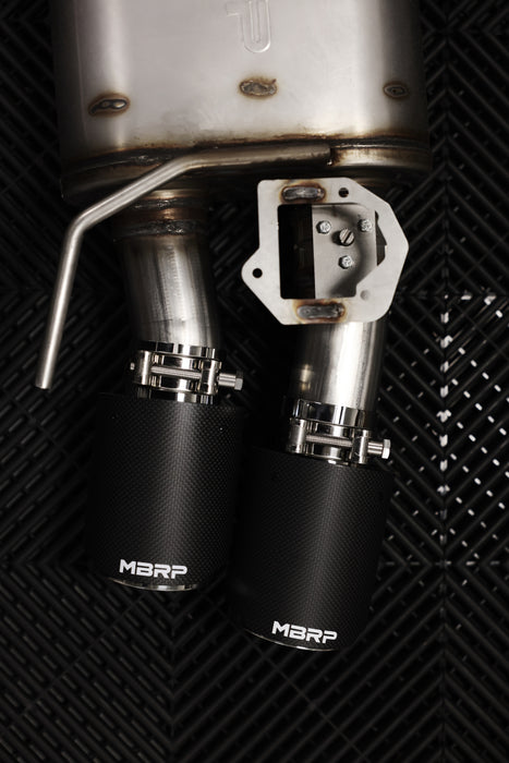 MBRP S72233CF 18-22 Ford Mustang 2.3L Ecoboost 3in Cat-Back Exhaust w/ Quad Carbon Fiber SS Tips - T304