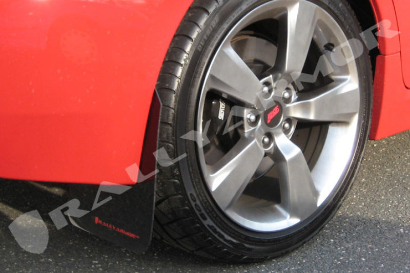 Rally Armor MF15-UR-BLK/RD 08-11 Subaru STI (Hatch Only) / 11-14 WRX (Hatch Only) Black UR Mud Flap w/Red Logo