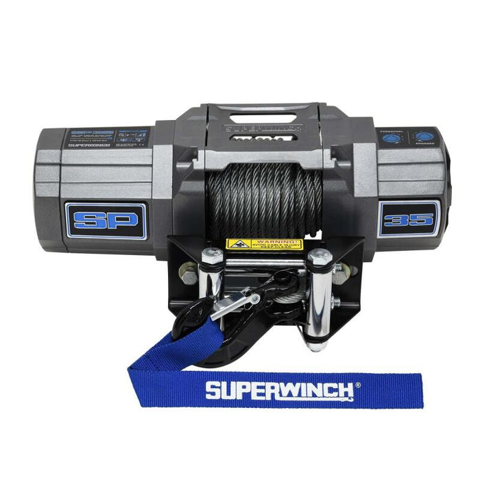 Superwinch 1135240 3500 LBS 12V DC 7/32in x 40ft Steel Rope Roller Fairlead SP 35 Winch