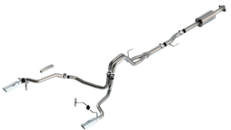 Borla 140863 F-150 2021 2.7L/3.5L 4dr CC SB EC STB Lari/King R/Plinum/LTD 3/2.25 SRE CB S-Type CHR Tips