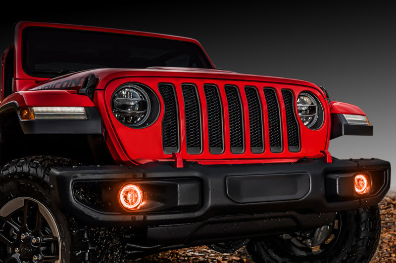 ORACLE Lighting 1215-333 Oracle Jeep Wrangler JL/Gladiator JT LED Surface Mount Fog Light Halo Kit - ColorSHIFT SEE WARRANTY