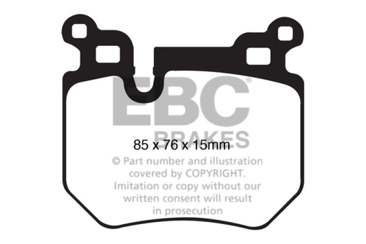 EBC DP31996C 08-10 BMW 135 3.0 Twin Turbo Redstuff Rear Brake Pads