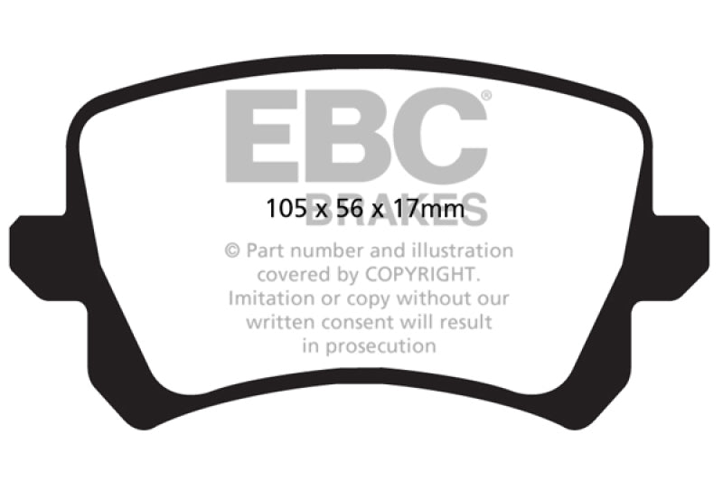 EBC DP42004R 08-17 Volkswagen Passat CC Yellowstuff Rear Brake Pads