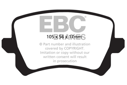 EBC DP42004R 08-17 Volkswagen Passat CC Yellowstuff Rear Brake Pads