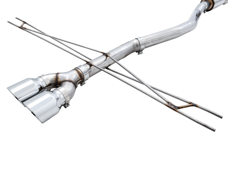 AWE Tuning 3020-32052 2016+ Honda Civic Si Track Edition Exhaust w/Front Pipe & Dual Chrome Silver Tips