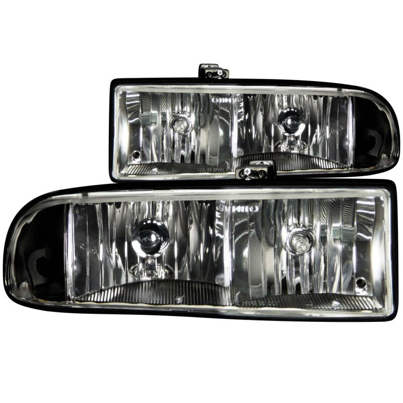 ANZO 111156 1998-2005 Chevrolet S-10 Crystal Headlights Black