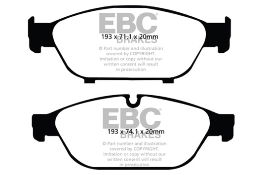 EBC DP42086R 12+ Audi A6 Quattro 3.0 Supercharged Yellowstuff Front Brake Pads