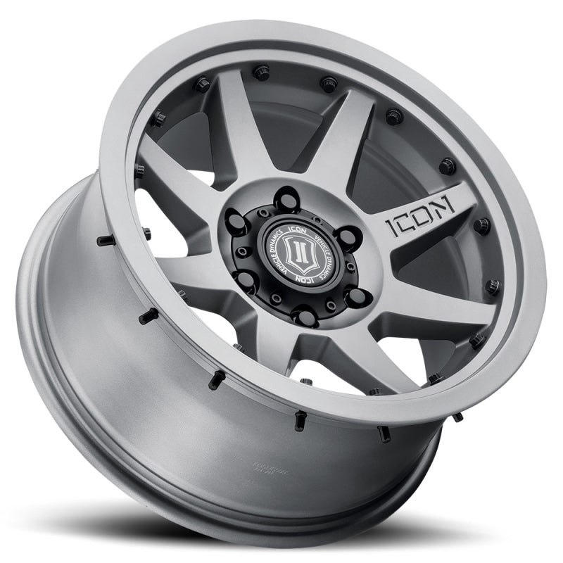 ICON 21817857345TT Rebound Pro 17x8.5 5x5 -6mm Offset 4.5in BS 71.5mm Bore Titanium Wheel