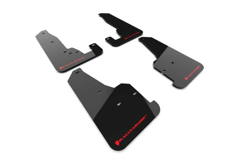 Rally Armor MF134-UR-BLK-RD 18-22 Jeep Grand Cherokee SRT Trackhawk Black UR Mud Flap - Red Logo