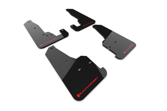 Rally Armor MF134-UR-BLK-RD 18-22 Jeep Grand Cherokee SRT Trackhawk Black UR Mud Flap - Red Logo