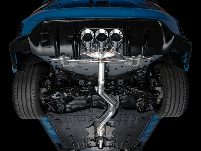 AWE Tuning 3020-52287 2023 Honda Civic Type R FL5 Track Edition Exhaust w/ Triple Chrome Silver Tips