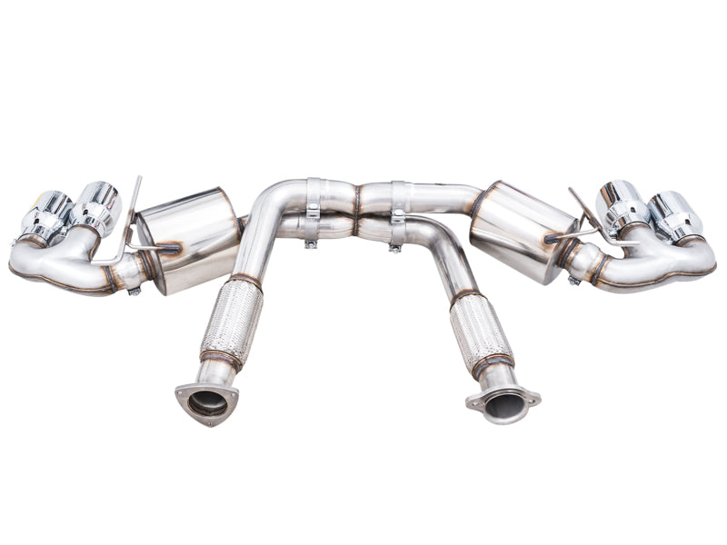 AWE Tuning 3015-42151 2020 Chevrolet Corvette (C8) Touring Edition Exhaust - Quad Chrome Silver Tips