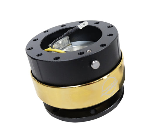 NRG SRK-200BK-CG Quick Release Gen 2.0 - Black Body / Chrome Gold Ring