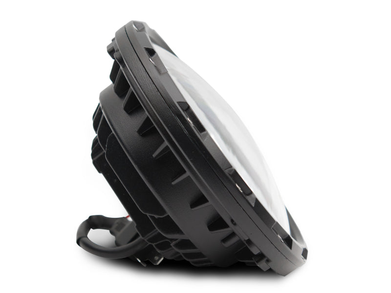 Raxiom J108047 97-18 Jeep Wrangler TJ/JK Axial Spider LED Headlight w/ Amber DRL- Chrome Hsng (Clear Lens)