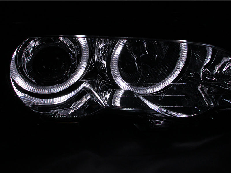 ANZO 121268 2000-2003 BMW 3 Series E46 Projector Headlights w/ Halo Chrome