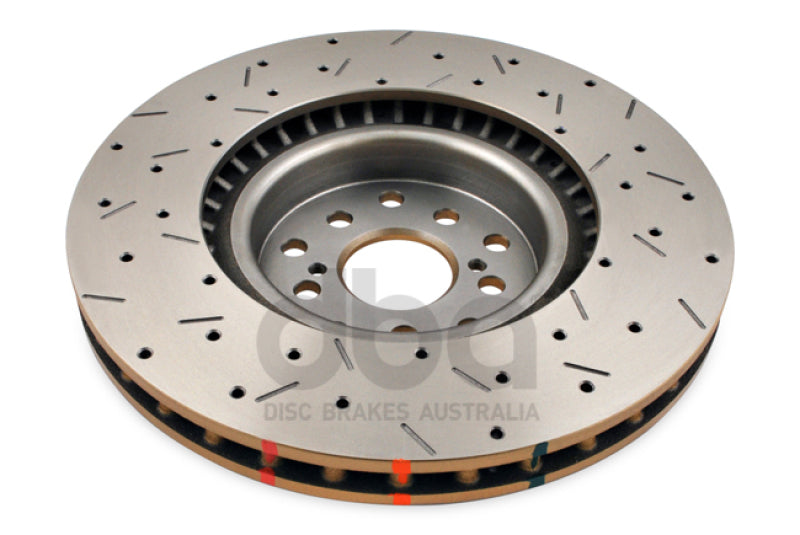 DBA DBA4654XS-10 04-12 Subaru STi/2017 BRZ w/Perf. Pkg. 10 Stud Hole Front Drilled & Slotted 4000 Series Rotor