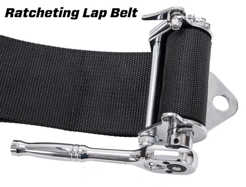 PRP Seats SB5.2CAMRT PRP 5.2 Cam-Lock Harness w/ Ratchet Lap Belt - Black
