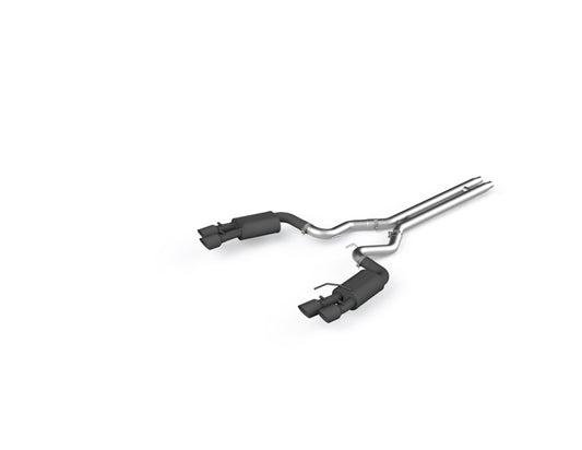 MBRP S7205BLK 18-19 Ford Mustang GT 5.0 3in Dual Split Rear Cat Back w/ Quad 4in Dual Wall Tips- Black Coated