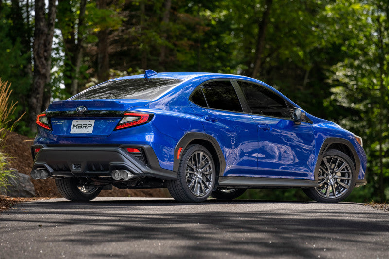 MBRP S4807304 2022+ Subaru WRX 3in Cat-Back Dual Split Rear Quad Tips Street Profile Exhaust
